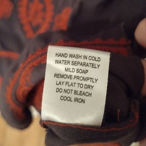 Ivy Jane Women's Size Medium Orange Embroidered Gray Tunic or Mini Dress - Picture 12 of 12